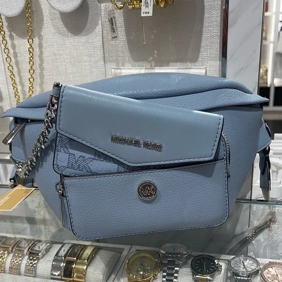 Michael Kors Maisie Large Pebbled Leather 2-in-1 Sling Pack Fanny Pack Waist Bag - Picture 3 of 16